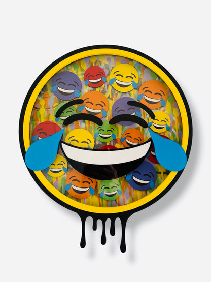 Laughing lit up emoji
