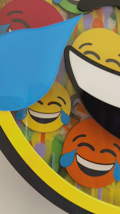Laughing lit up emoji